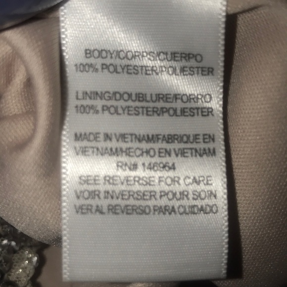 JULIA JORDAN Silver Metallic sequin mini Dress 2 NWT - Picture 12 of 14